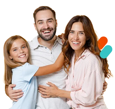 family smiling together